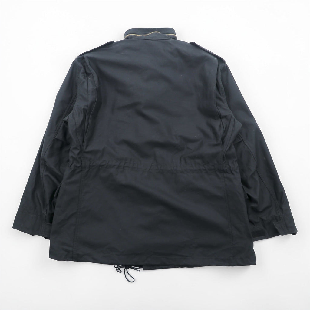 ALPHA INDUSTRIES, INC. USA製 M-65 フィールドジャケット ミリタリージャケット L ブラック ドローコード エポレット 8415-01-099-7838 US ARMY 米軍