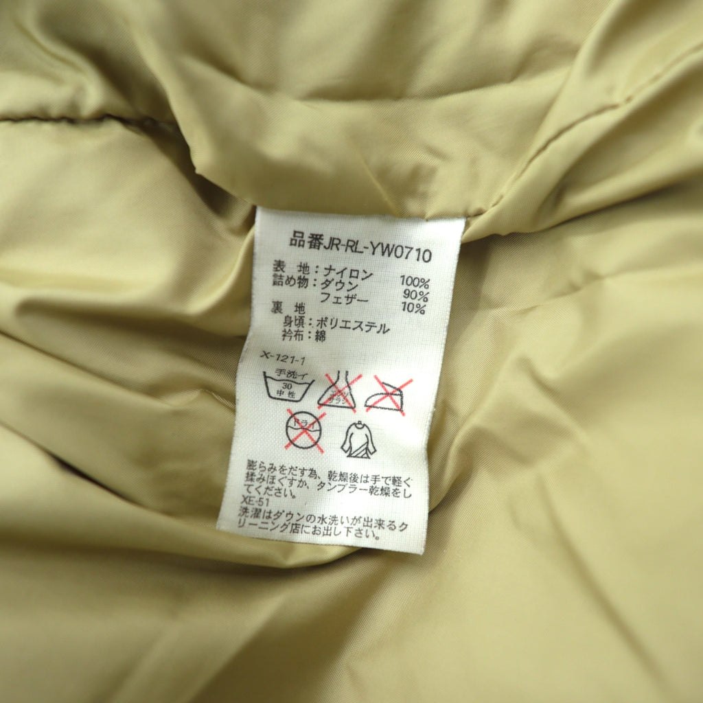 Polo Ralph Lauren 90年代 ナイロン ダウンベスト M カーキ スモールポニー ロゴ 刺繍