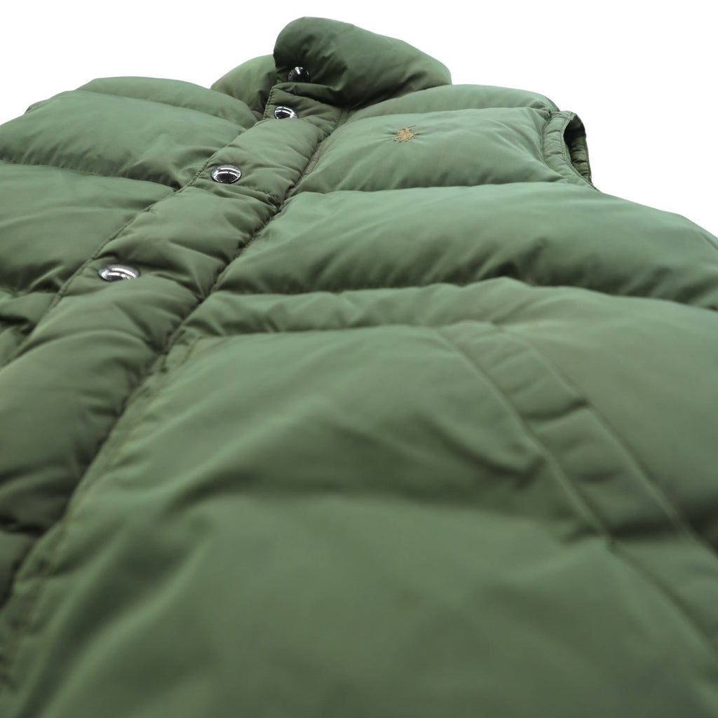 Polo Ralph Lauren 90年代 ナイロン ダウンベスト M カーキ スモールポニー ロゴ 刺繍