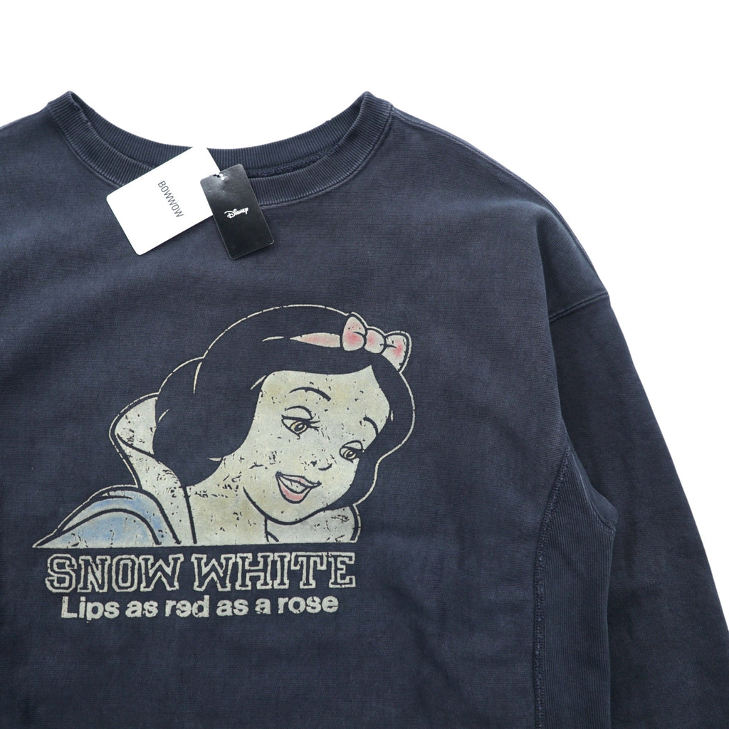 BOWWOW × Disney 日本製 ヴィンテージ加工 スウェット トレーナー M スノーホワイト 白雪姫 SNOW WHITE & SEVEN DWARFS