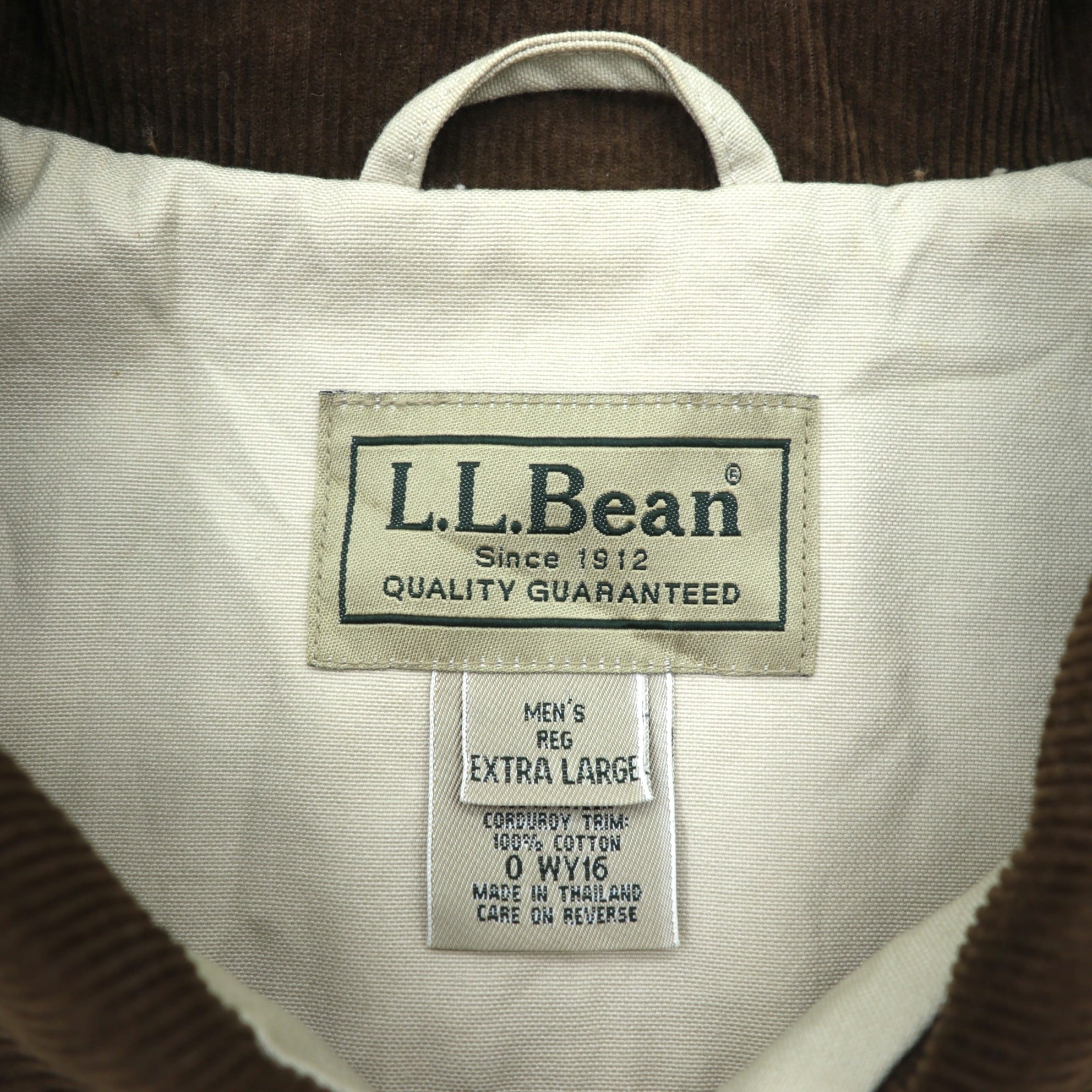 L.L.Bean フィールドコート ハンティングジャケット XL ナチュラル アイボリー WY16 襟コーデュロイ