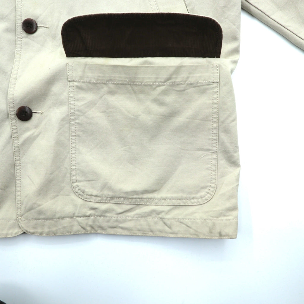 L.L.Bean フィールドコート ハンティングジャケット XL ナチュラル アイボリー WY16 襟コーデュロイ
