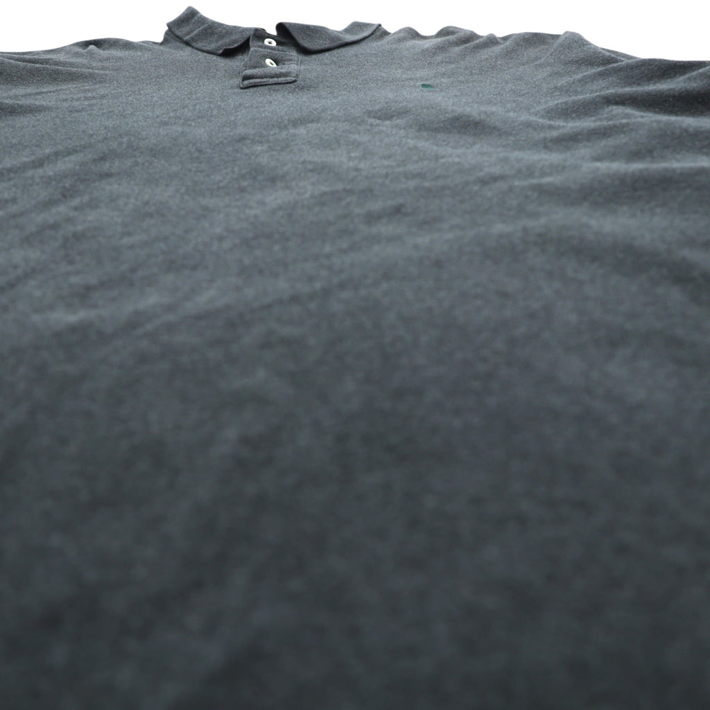 Polo Ralph Lauren 90年代 ポロシャツ ラガーシャツ 2XL グレー ペルー製 スモールポニー刺繍 ビッグサイズ