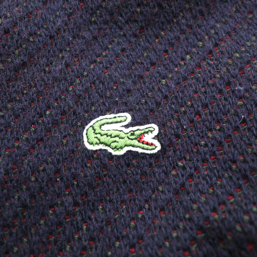 LACOSTE 80年代 フランス製 ヴィンテージ ニット カーディガン L フレンチラコステ フェアアイル柄