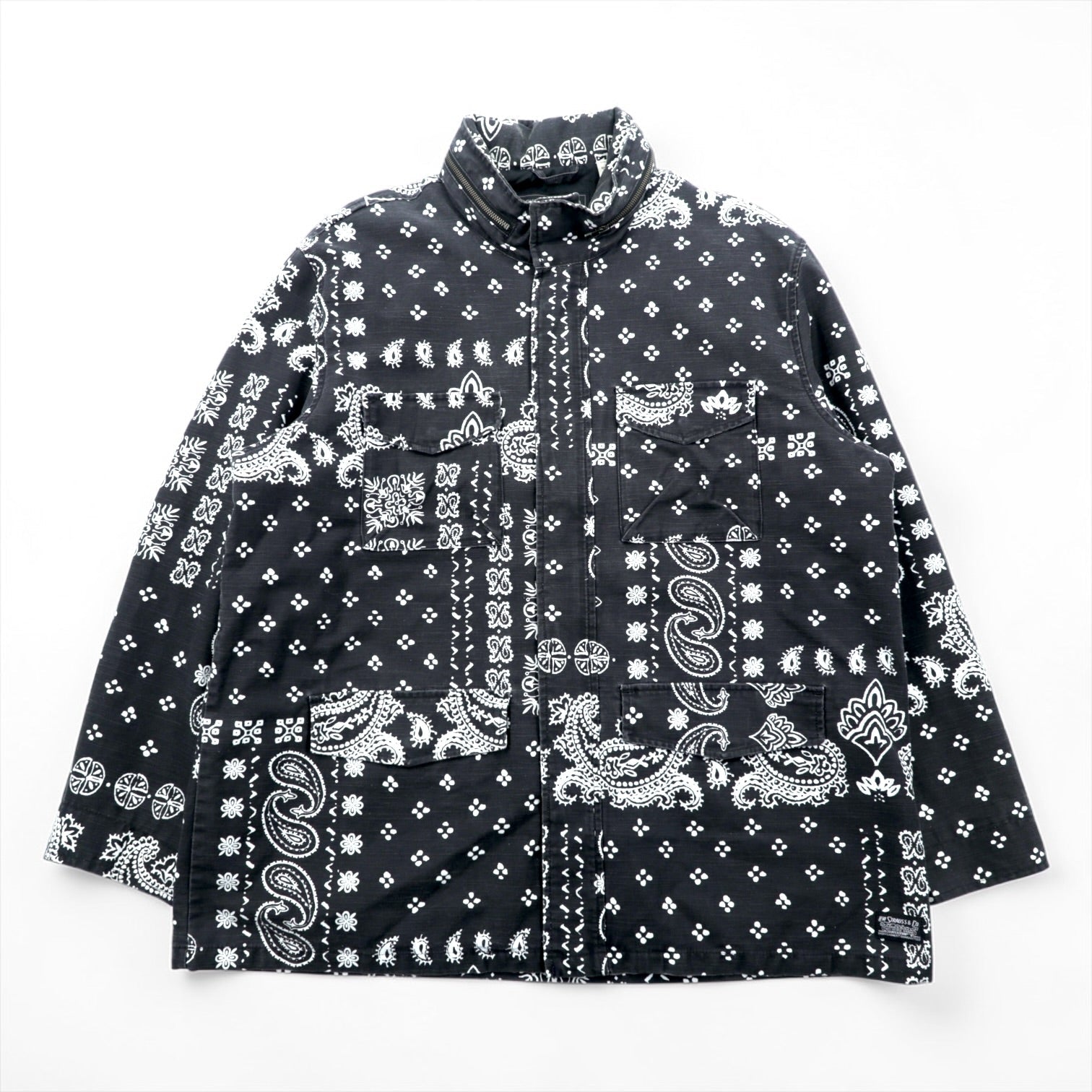 Levi's フィールドコート ミリタリージャケット XL ペイズリー フード収納 KEARNY FIELD COAT BANDANA REMIX A4419-0003