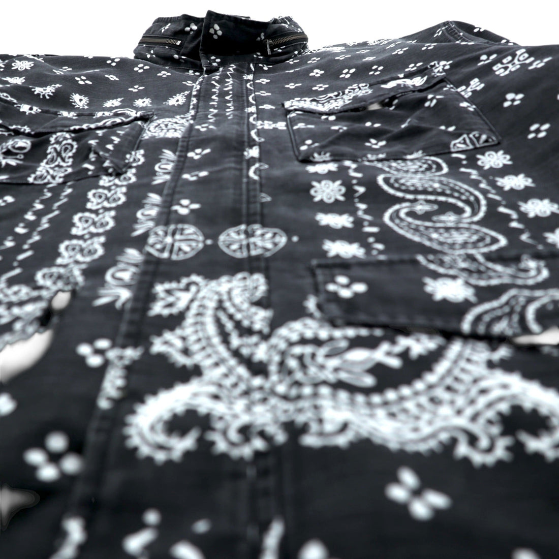 Levi's Field Coat Military Jacket XL Paisley Hood Stowaway KEARNY FIELD COAT BANDANA REMIX A4419-0003