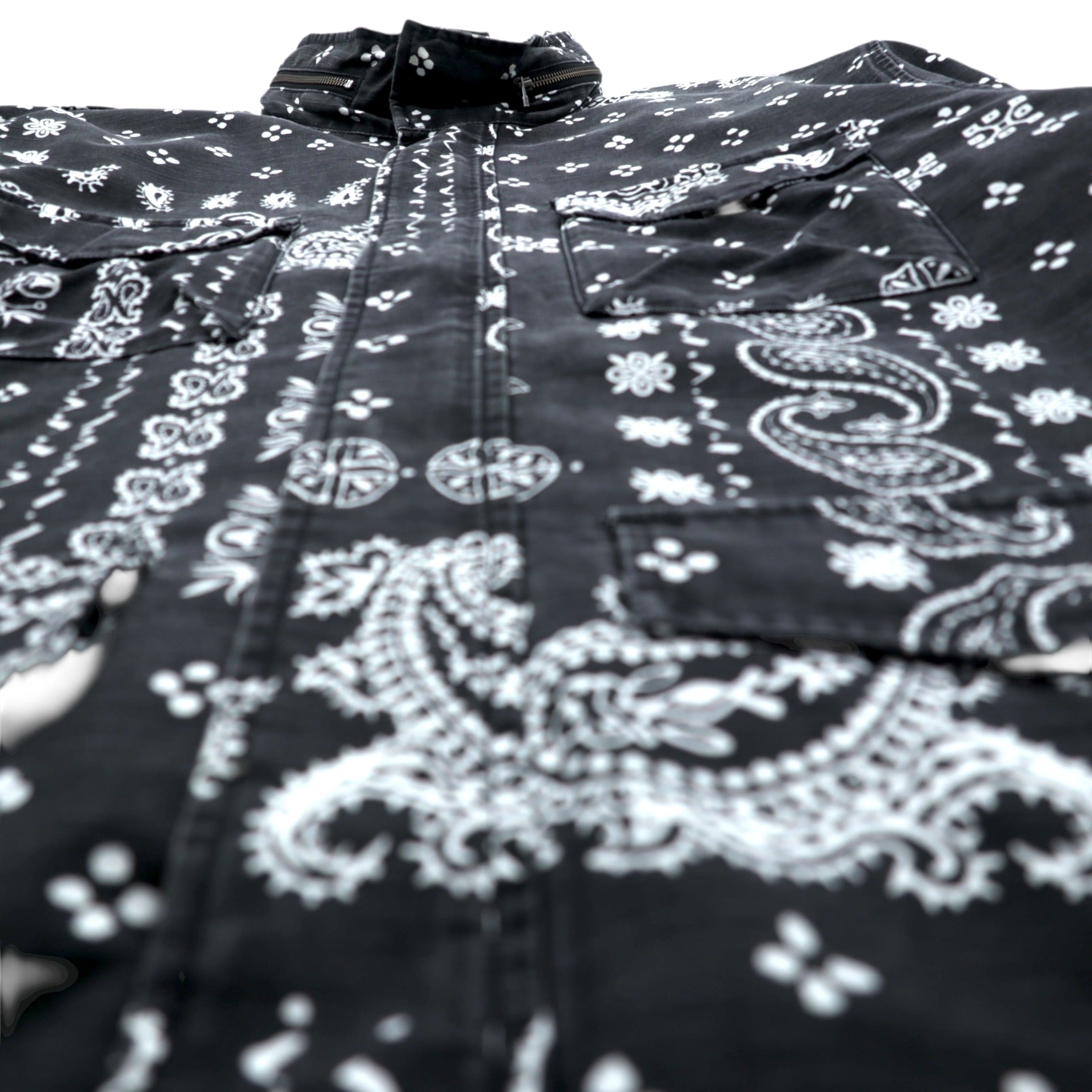 Levi's フィールドコート ミリタリージャケット XL ペイズリー フード収納 KEARNY FIELD COAT BANDANA REMIX A4419-0003