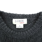 J.CREW 90年代 ヴィンテージ ケーブル編み ニット クルーネック セーター M グレー メリノウール HAND KNIT