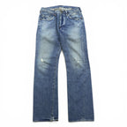 Polo Ralph Lauren 90年代 ヴィンテージ ダメージ加工 フレア デニムパンツ ジーンズ M インディゴ