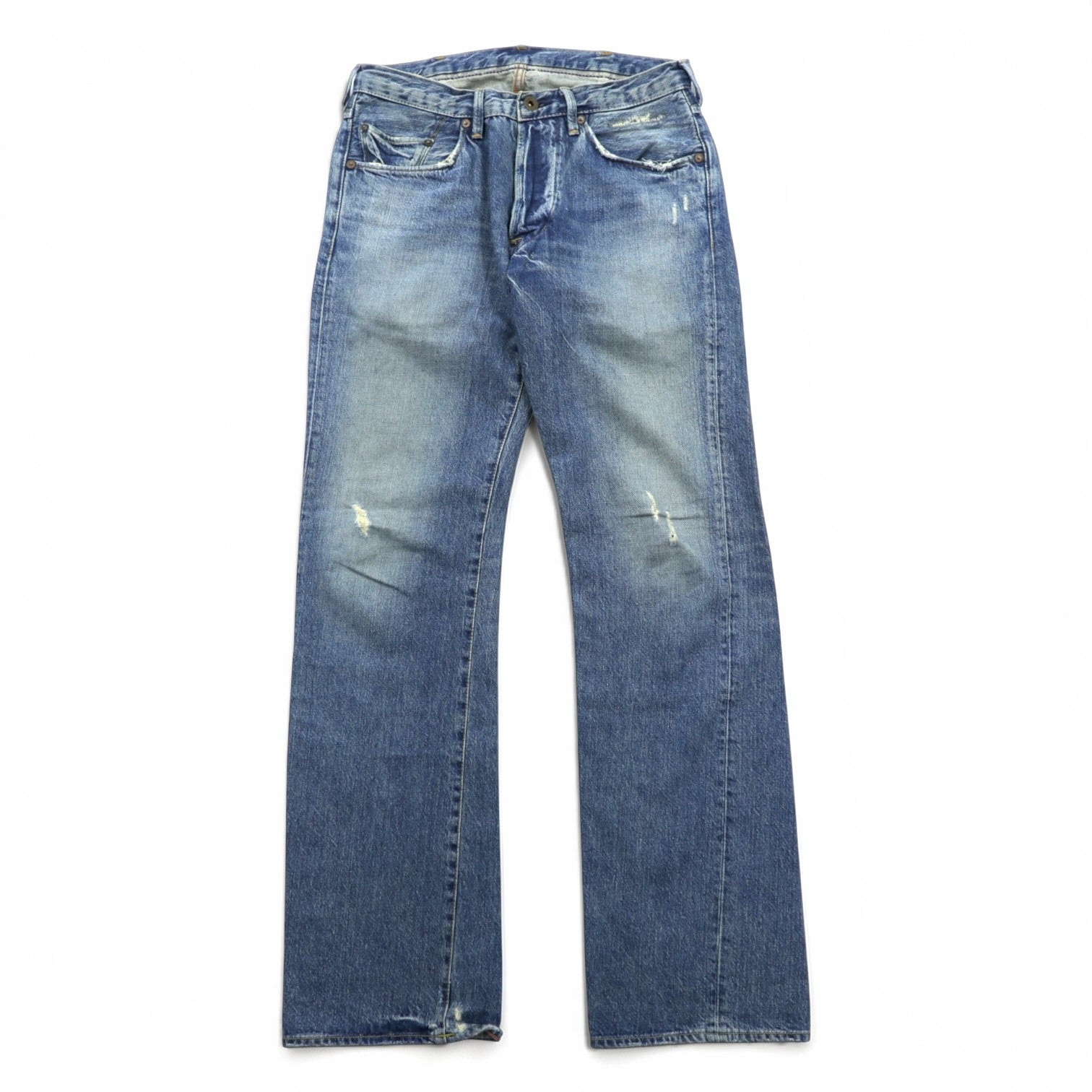 Polo Ralph Lauren 90年代 ヴィンテージ ダメージ加工 フレア デニムパンツ ジーンズ M インディゴ