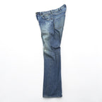 Polo Ralph Lauren 90年代 ヴィンテージ ダメージ加工 フレア デニムパンツ ジーンズ M インディゴ