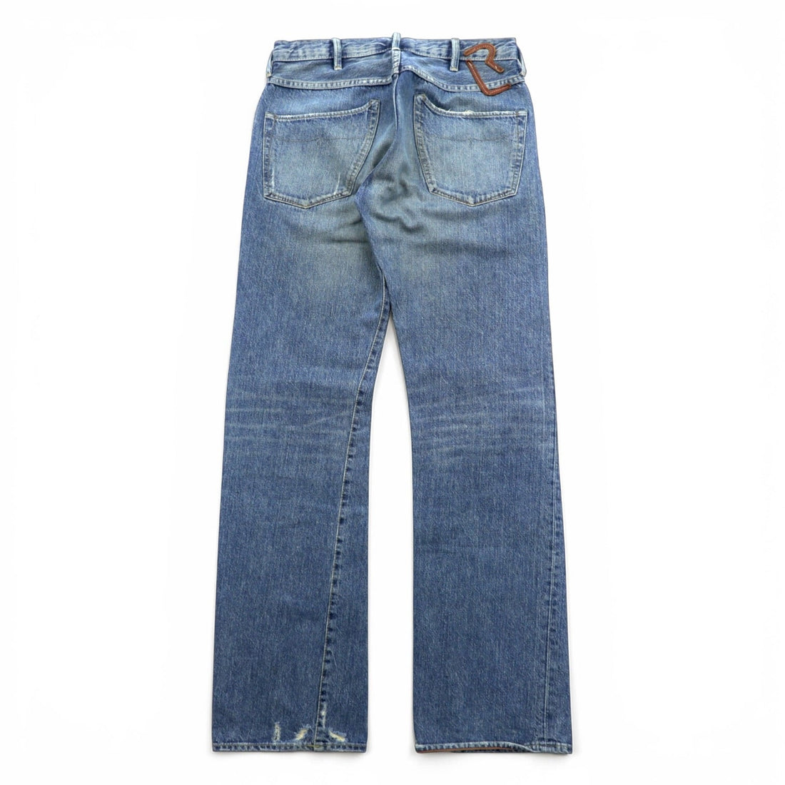 Polo Ralph Lauren 90s Vintage Distressed Flare Denim Pants Jeans M Indigo