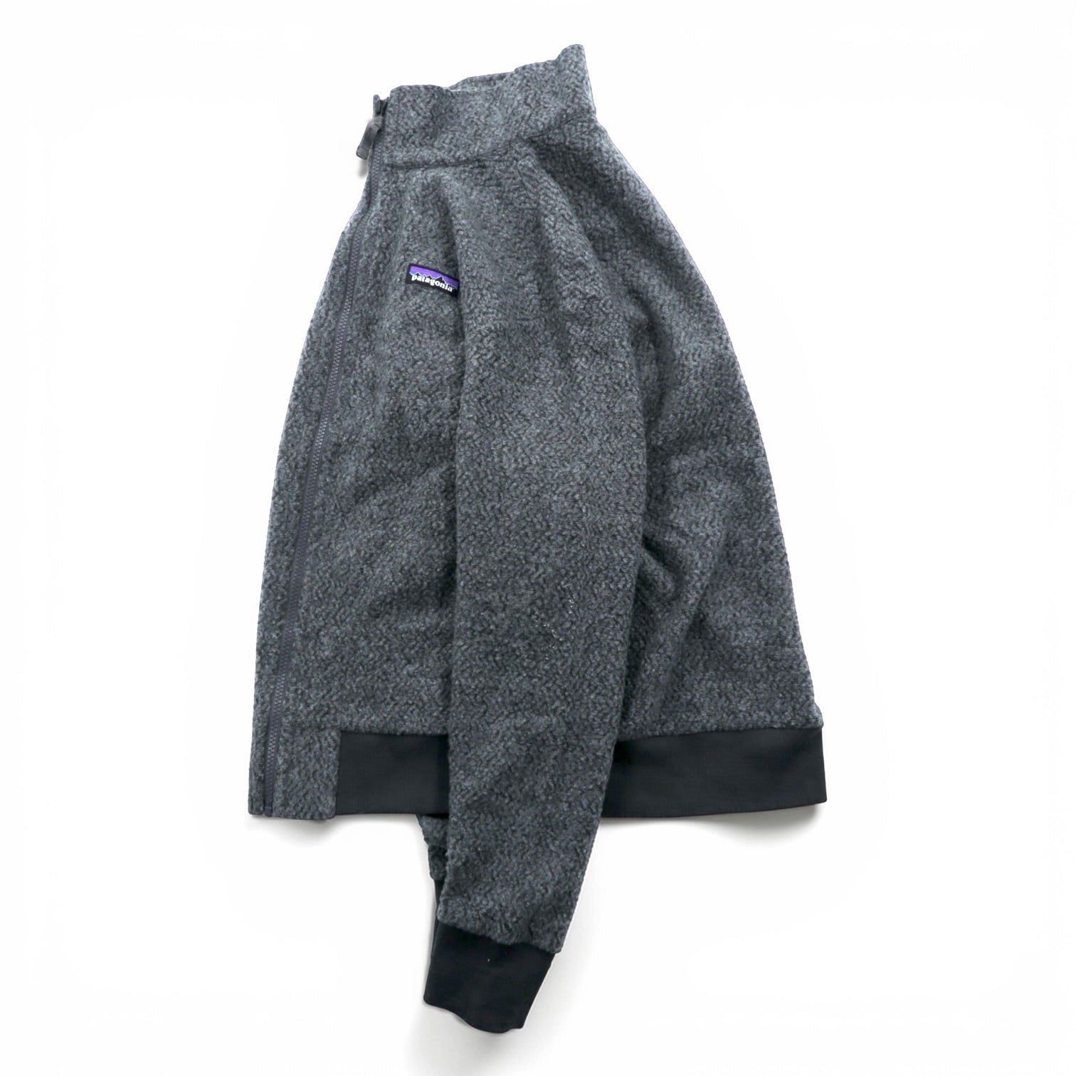 Patagonia ウーリエステル フリースジャケット M スタンドカラー グレー フルジップ ブルゾン 26935