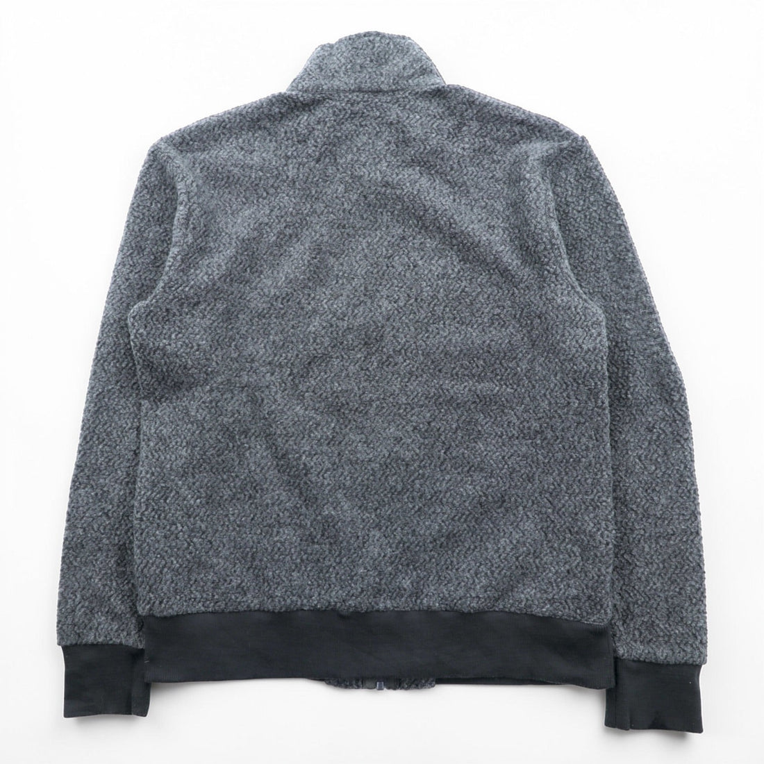 Patagonia Woolyester Fleece Jacket M Stand-Collar Gray Full-Zip Blouson 26935