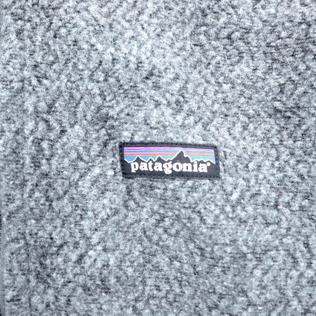 Patagonia Woolyester Fleece Jacket M Stand-Collar Gray Full-Zip Blouson 26935