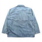 HOUSTON USA Cotton Denim Pullover Shirt, Size L, 40696, Vintage Wash, Military Style