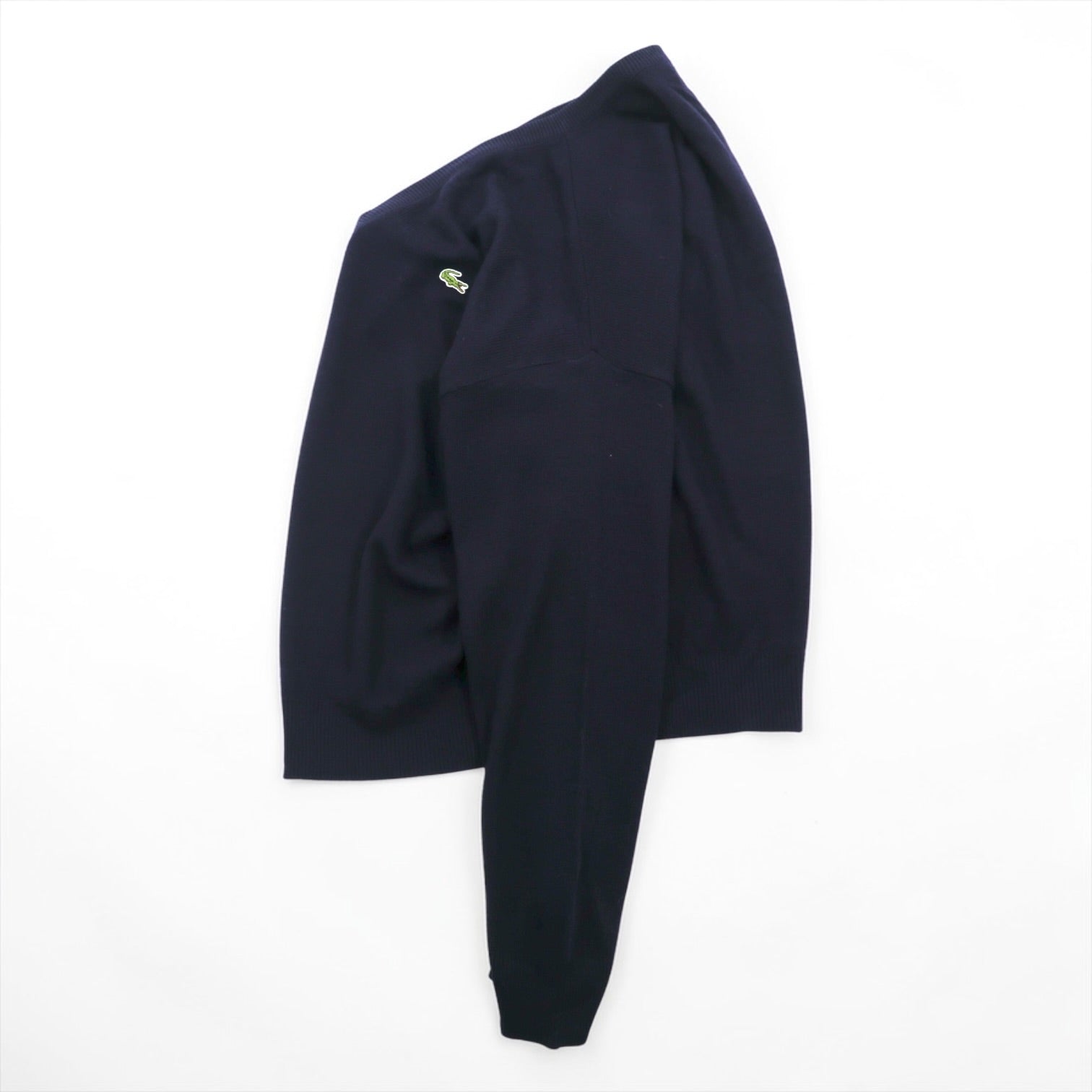 Vintage CHEMISE LACOSTE 80s Made in France V-neck knit sweater L French Lacoste