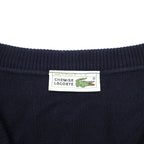 Vintage CHEMISE LACOSTE 80s Made in France V-neck knit sweater L French Lacoste