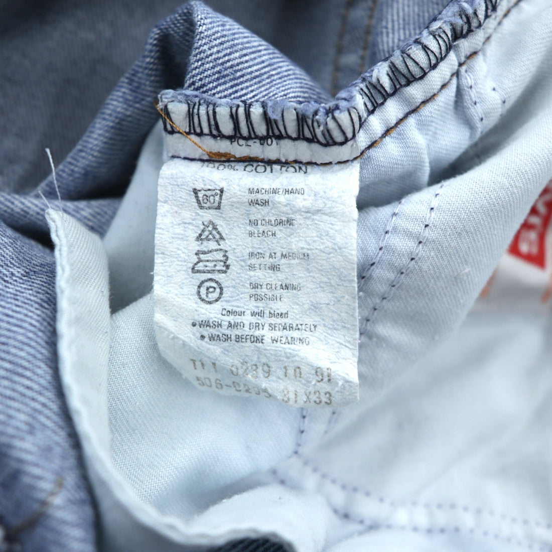 Vintage Levi's 506 Jeans W31 L33 Light Wash 1991 Made in Euro 506-0206 Straight Fit