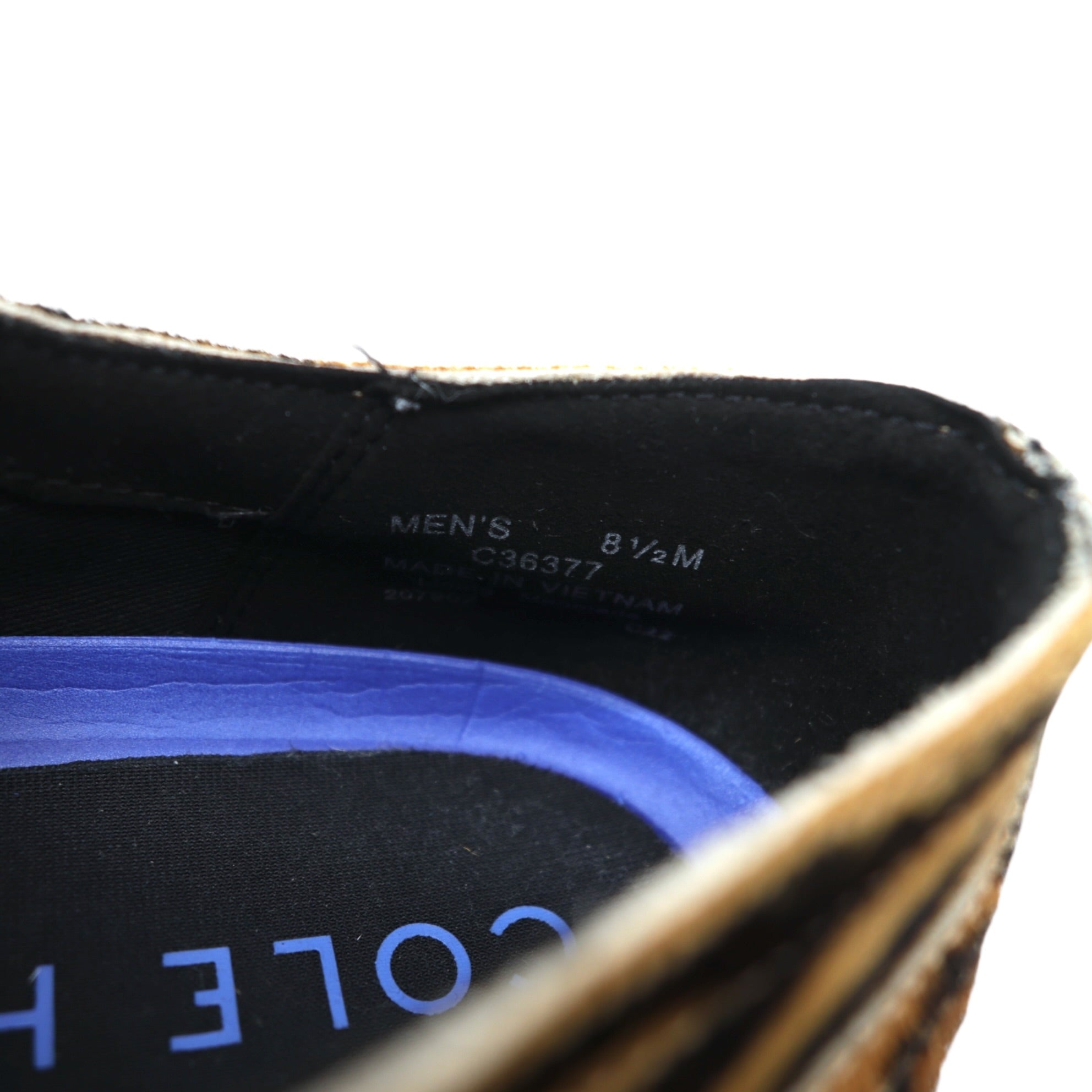 atmos × Cole Haan ウィングチップ オックスフォード ORIGINALGRAND ハラコ シューズ 26.5cm C36377 マルチ アニマル レオパード ゼブラ