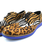 atmos × Cole Haan ウィングチップ オックスフォード ORIGINALGRAND ハラコ シューズ 26.5cm C36377 マルチ アニマル レオパード ゼブラ