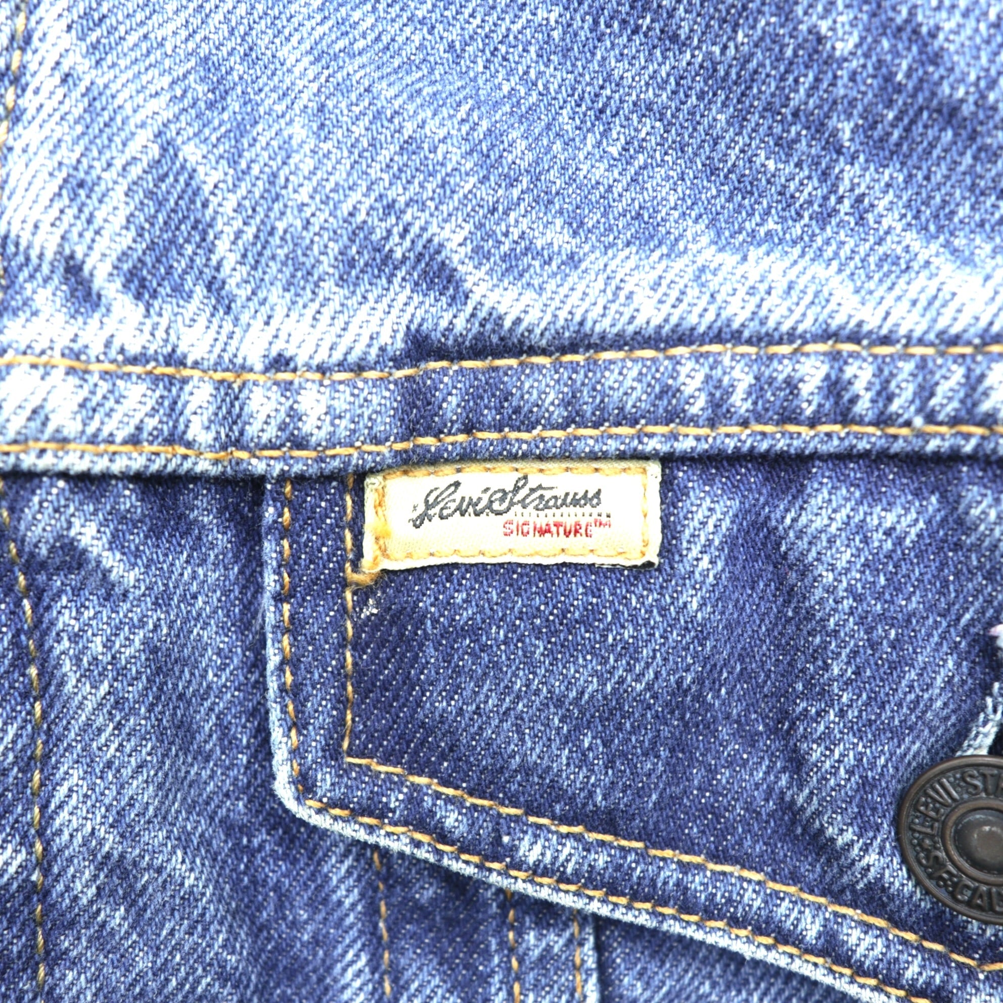 Levi's 00年代 ヴィンテージ デニム トラッカージャケット Gジャン S インディゴ チェック ネルライナー 909014518