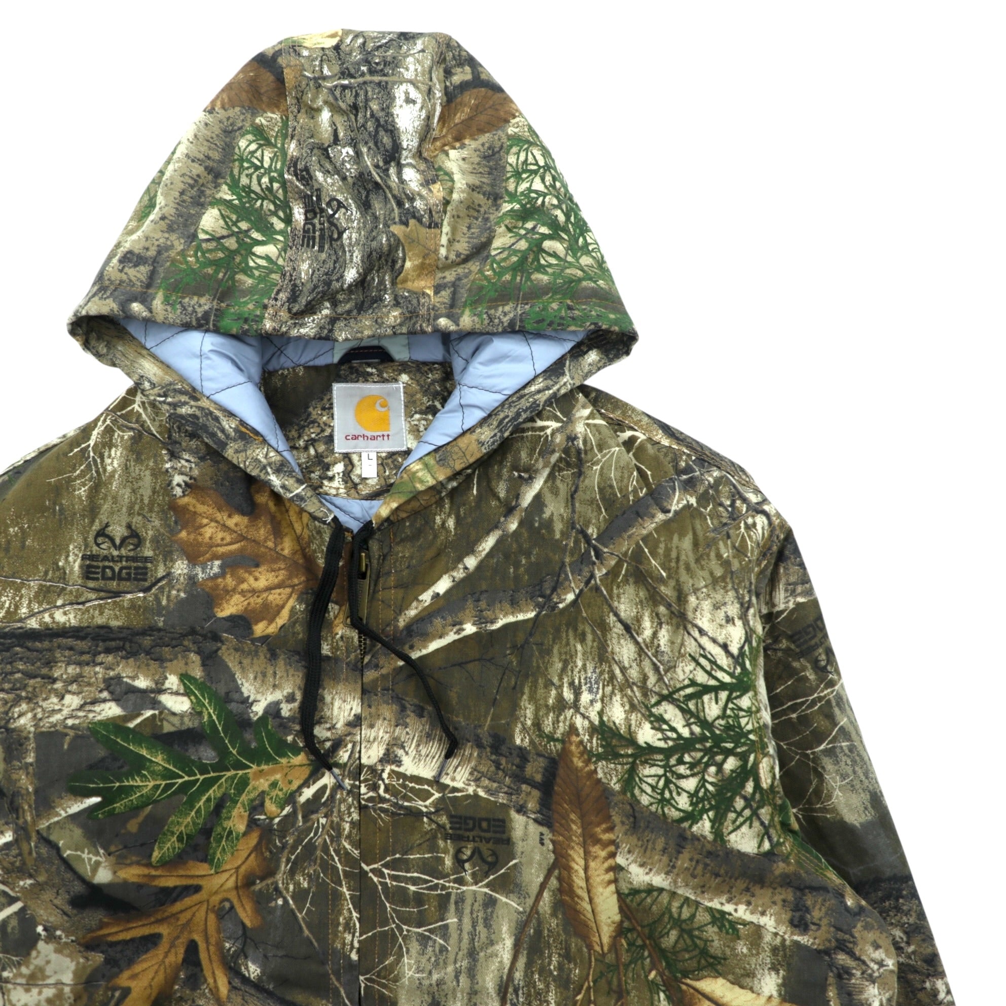 carhartt リメイク 再構築 リアルツリーカモ アクティブジャケット パーカー ブルゾン L カーキ コットン