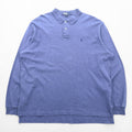 Polo Ralph Lauren 90年代 長袖 ポロシャツ ラガーシャツ 2XL ブルー スモールポニー ロゴ 刺繍 ペルー製