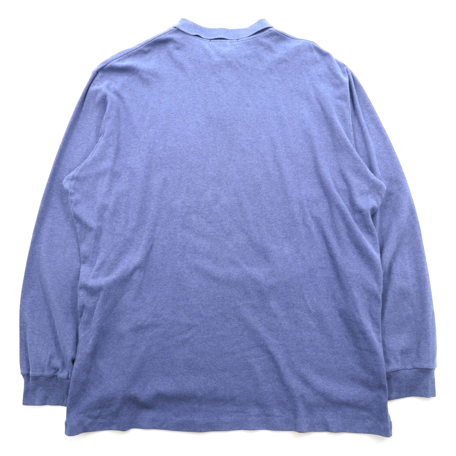 Polo Ralph Lauren 90年代 長袖 ポロシャツ ラガーシャツ 2XL ブルー スモールポニー ロゴ 刺繍 ペルー製