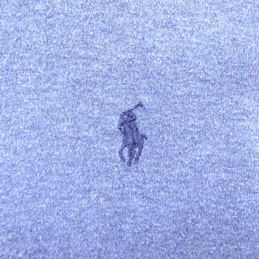 Polo Ralph Lauren 90年代 長袖 ポロシャツ ラガーシャツ 2XL ブルー スモールポニー ロゴ 刺繍 ペルー製