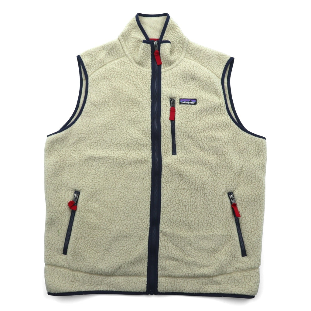 Patagonia レトロ パイル フリースベスト XL エルキャップカーキ フルジップ 胸ポケット 22821