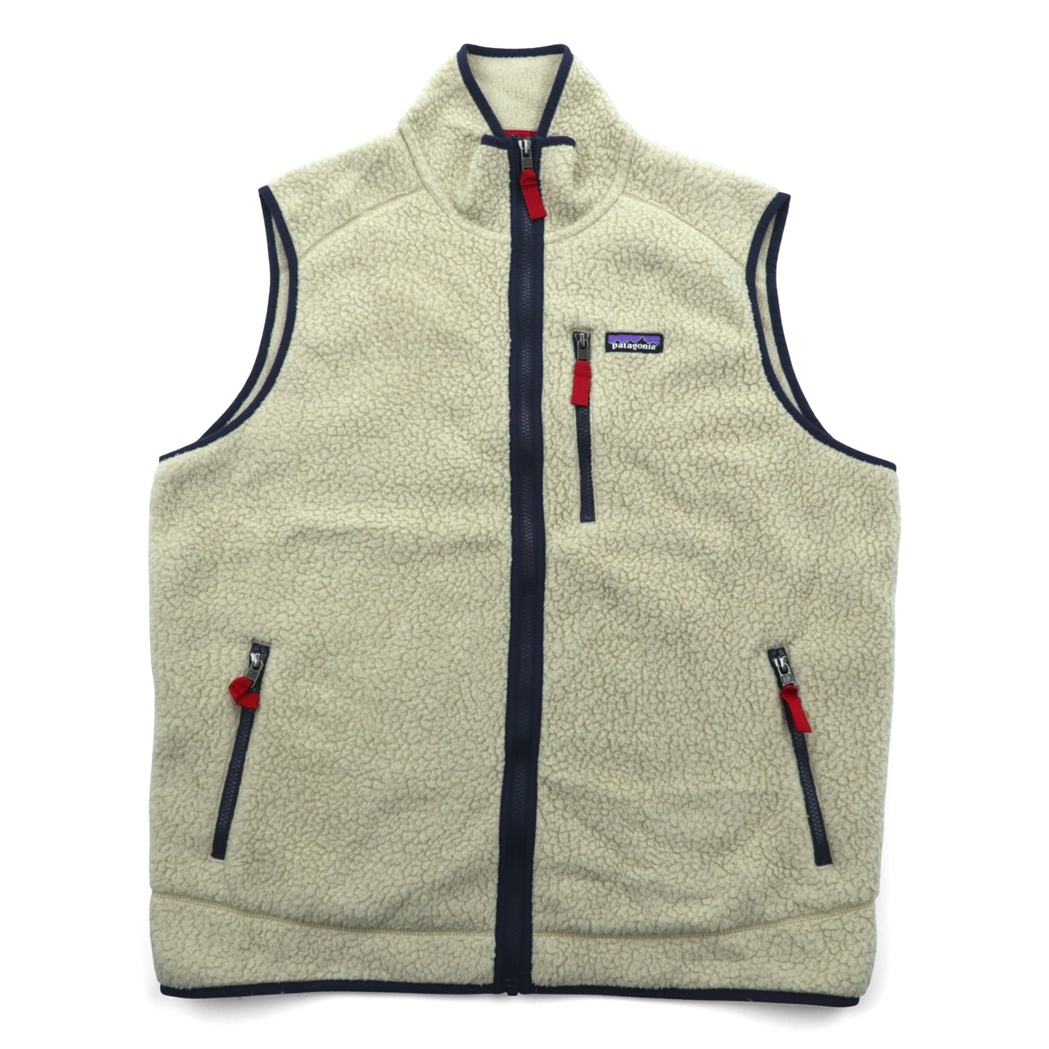 Patagonia レトロ パイル フリースベスト XL エルキャップカーキ フルジップ 胸ポケット 22821