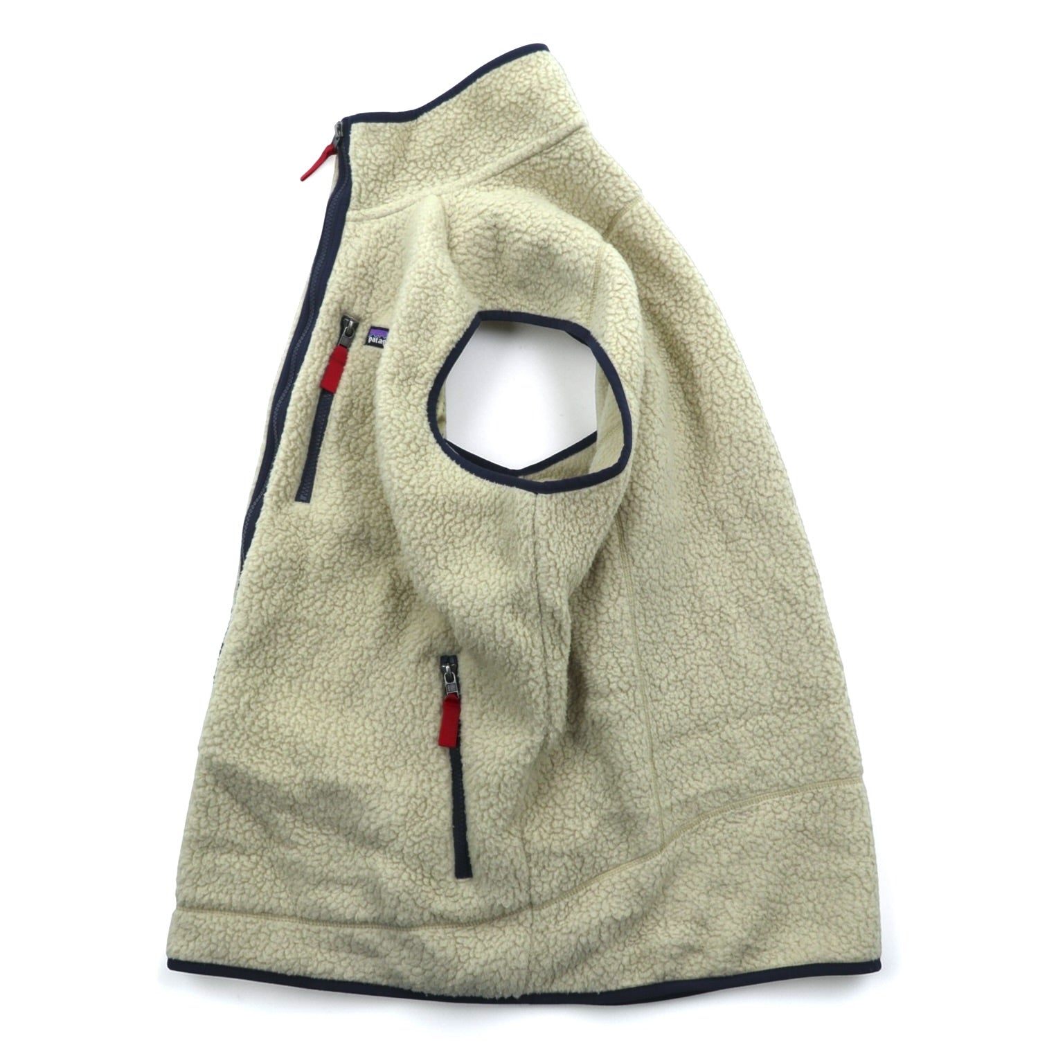 Patagonia レトロ パイル フリースベスト XL エルキャップカーキ フルジップ 胸ポケット 22821
