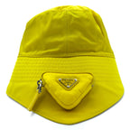 PRADA ナイロン バケットハット Re-Nylon トライアングルロゴ 2HC282 2DMI 三角 ミニポーチ付