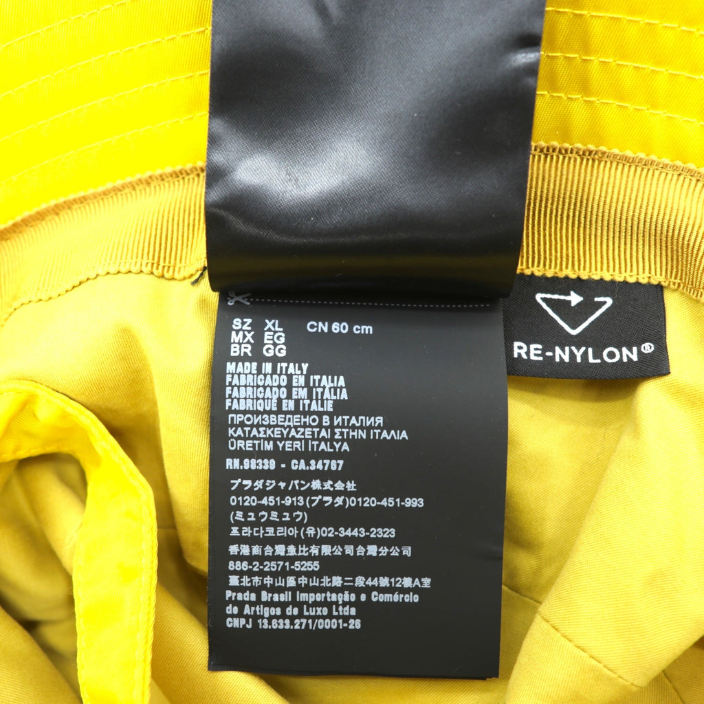 PRADA ナイロン バケットハット Re-Nylon トライアングルロゴ 2HC282 2DMI 三角 ミニポーチ付
