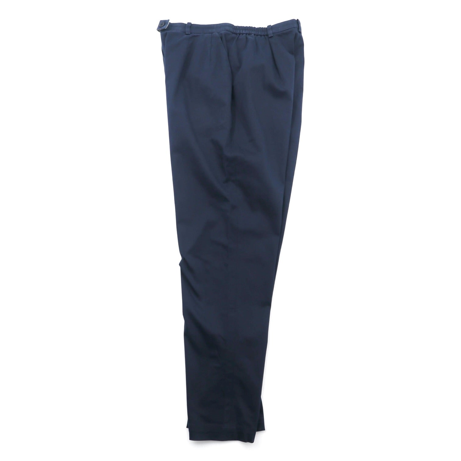 BURBERRY テーパード イージー チノパンツ L ネイビー コットン ストレッチ 日本製