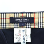 BURBERRY テーパード イージー チノパンツ L ネイビー コットン ストレッチ 日本製