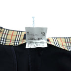 BURBERRY テーパード イージー チノパンツ L ネイビー コットン ストレッチ 日本製