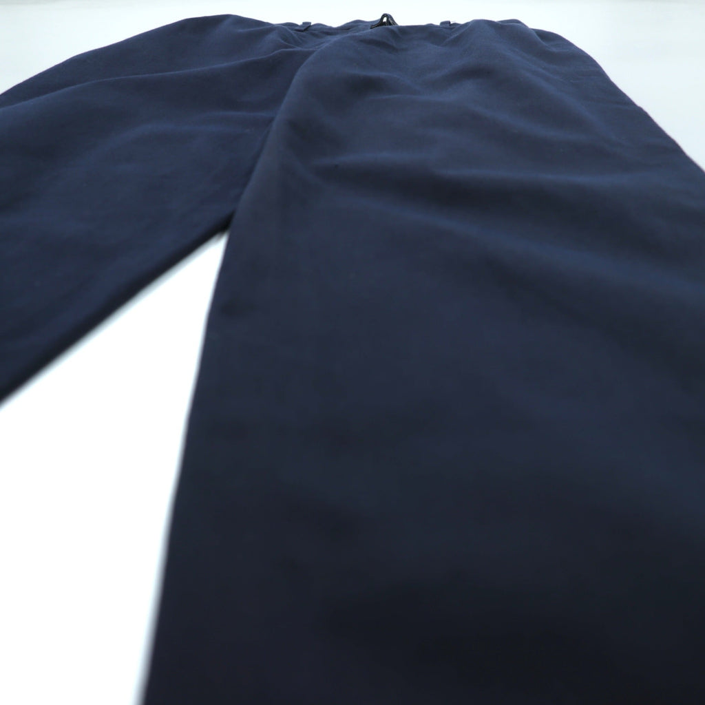 BURBERRY テーパード イージー チノパンツ L ネイビー コットン ストレッチ 日本製