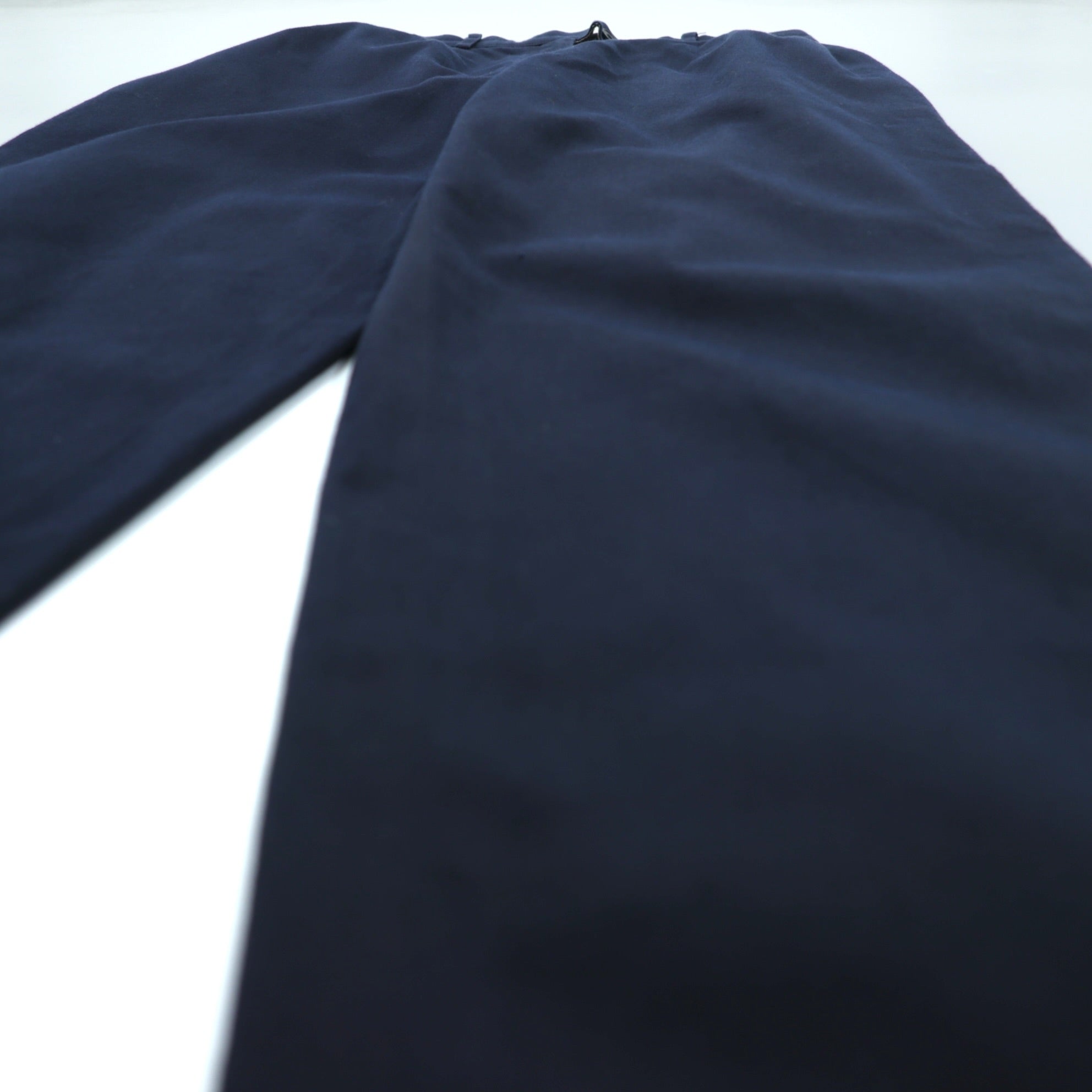 BURBERRY テーパード イージー チノパンツ L ネイビー コットン ストレッチ 日本製