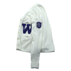 Bristol Products 80年代 USA製 ヴィンテージ アワードセーター レタード ニット カーディガン L ホワイト W ワッペン