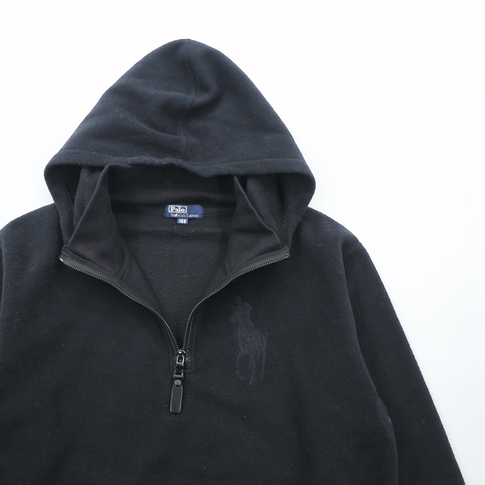 Polo Ralph Lauren 90s Big Pony Embroidery Half-Zip Fleece Hoodie M