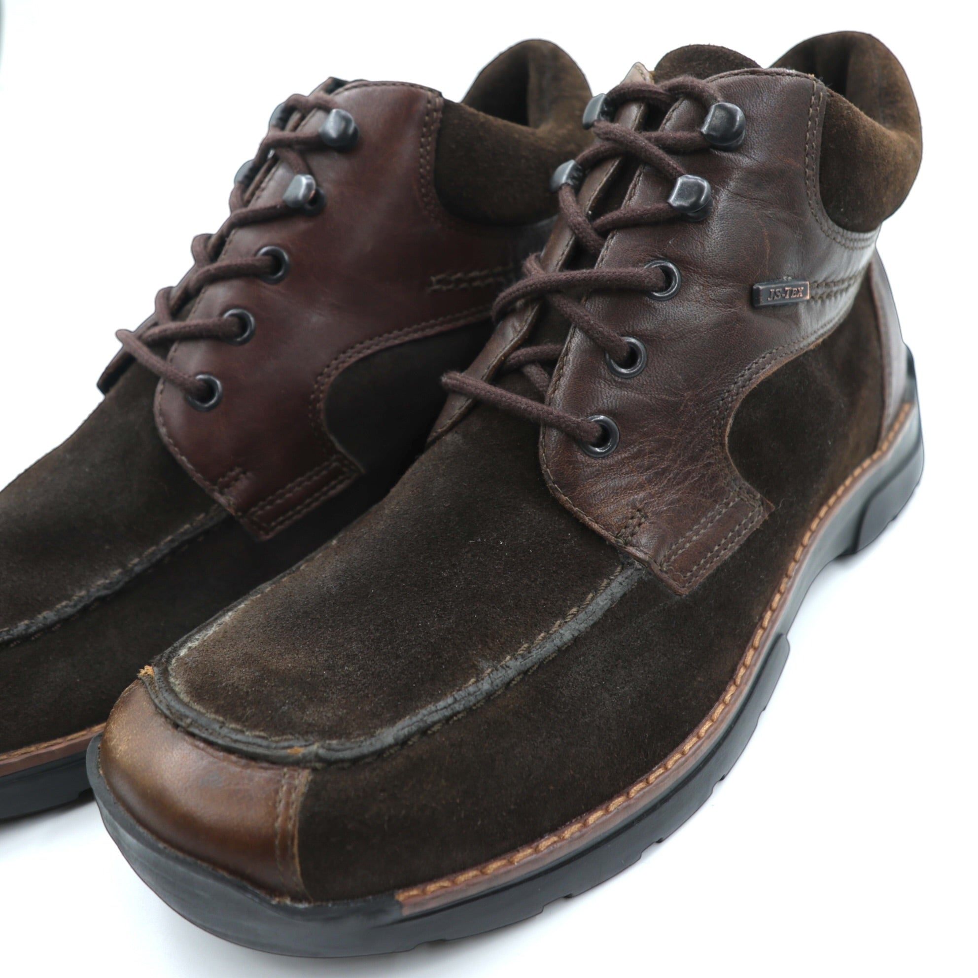 Josef Seibel レザーコンフォートシューズ 28cm スエード 切替 ブラウン モカシン 外羽根