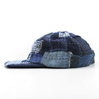 KUON パッチワーク デニム キャップ Boro Baseball Cap ブルー FREE インディゴ ネイビー 190CP02H100-78-09 日本製