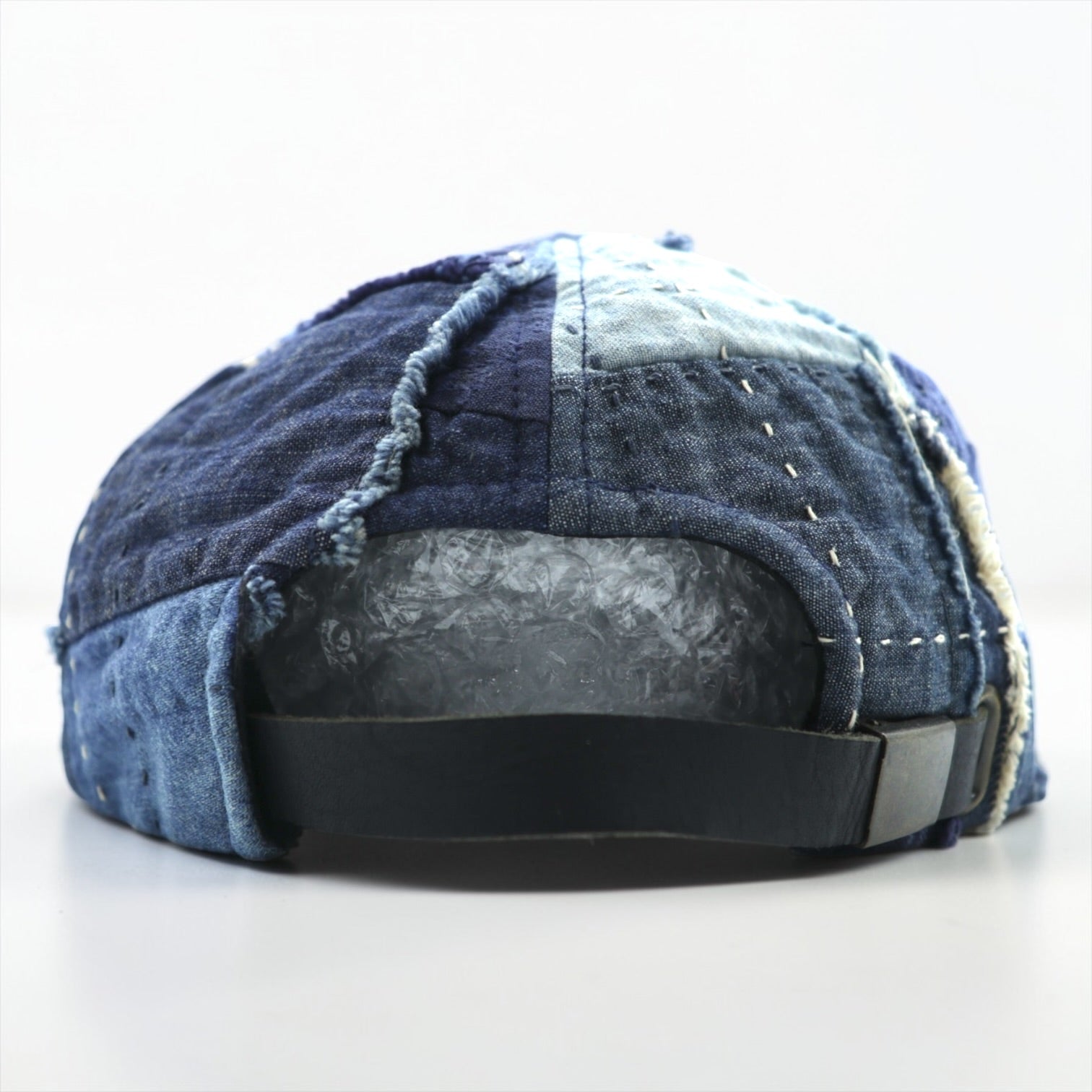 KUON パッチワーク デニム キャップ Boro Baseball Cap ブルー FREE インディゴ ネイビー 190CP02H100-78-09 日本製