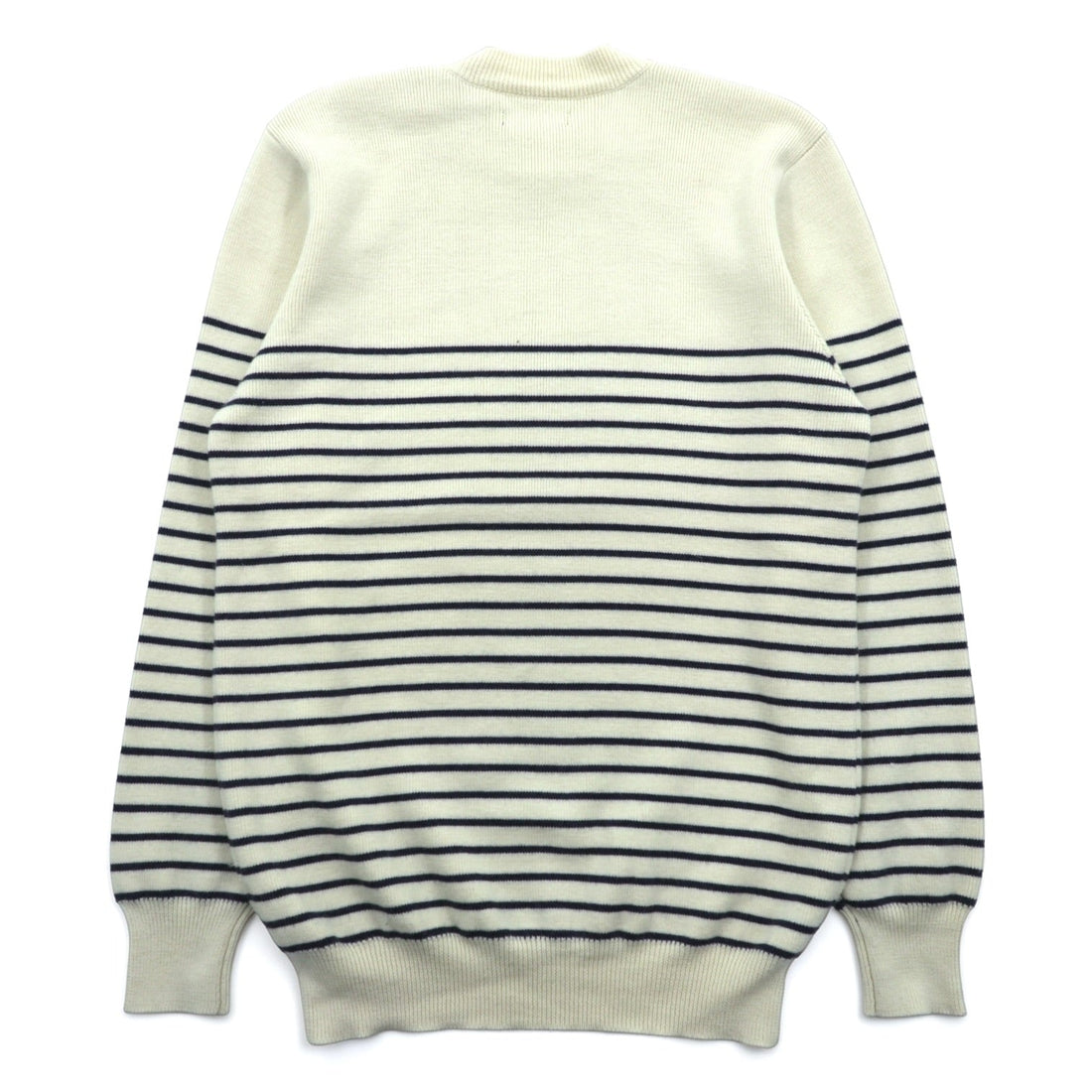 BARNEYS NEW YORK Striped Marine Knit Sweater, Large, Shoulder Buttons
