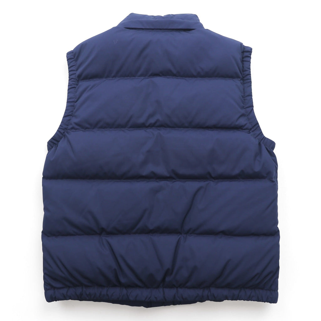 Polo Ralph Lauren ホワイトダック ダウンベスト M ネイビー ドローコード スモールポニー ロゴ 刺繍