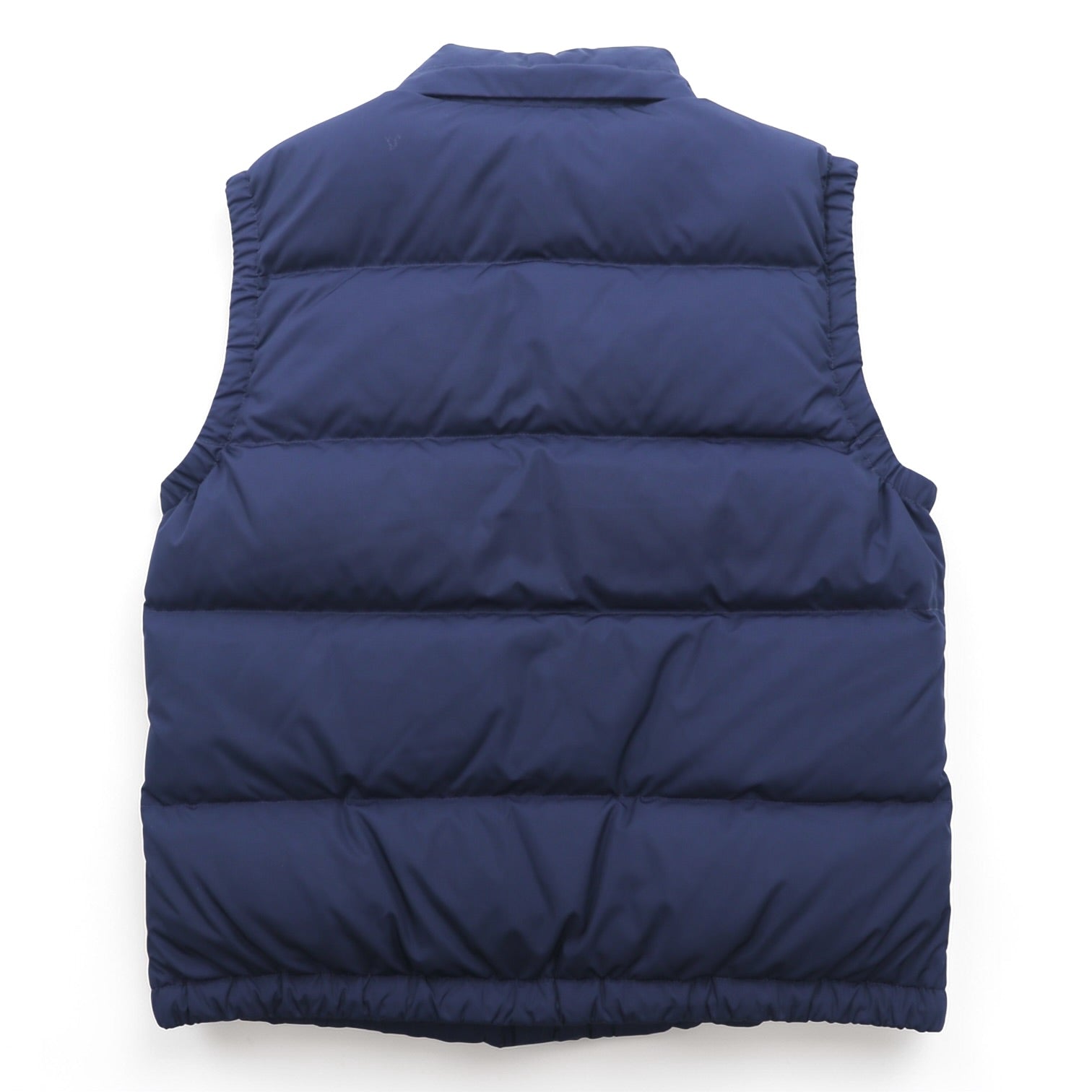 Polo Ralph Lauren ホワイトダック ダウンベスト M ネイビー ドローコード スモールポニー ロゴ 刺繍