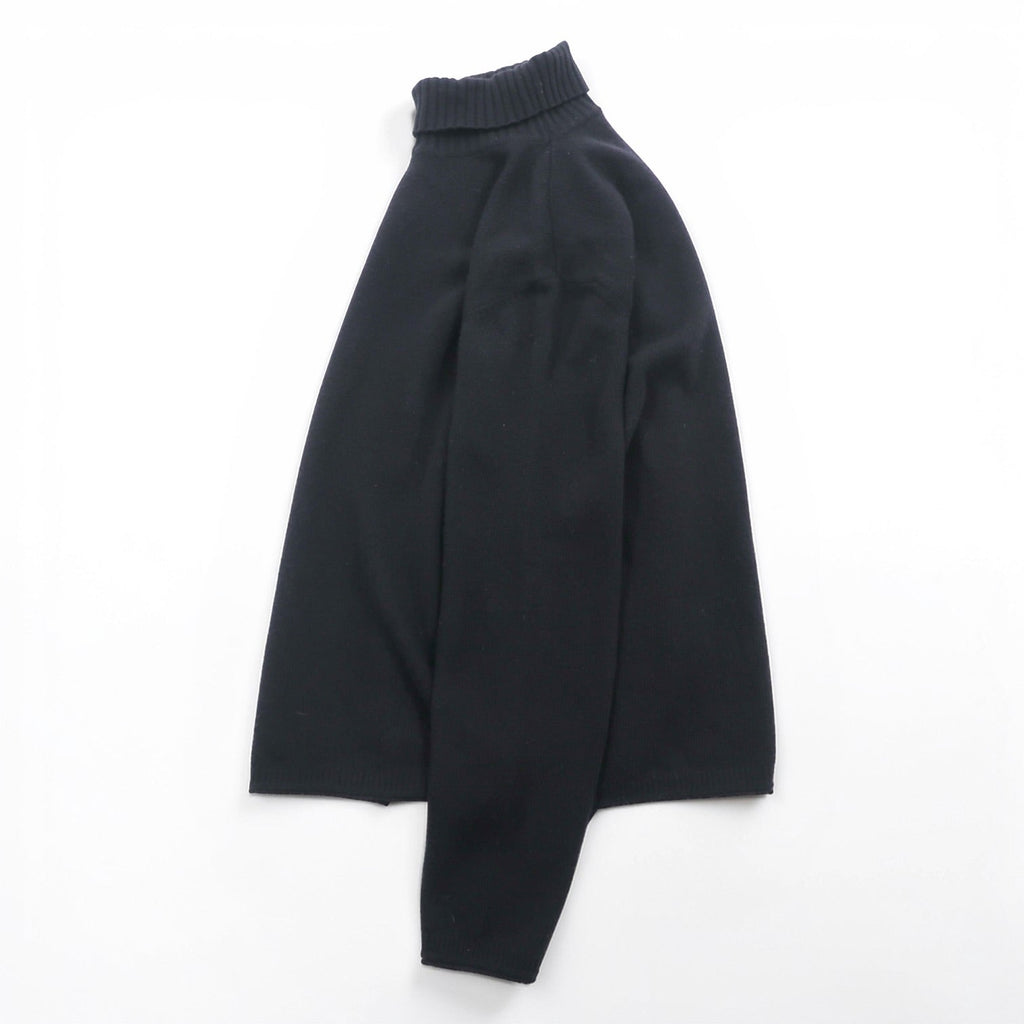 HUGO BOSS タートルネック ニット セーター XL ブラック 羊毛 ラムウール VIRGIN WOOL ハイネック