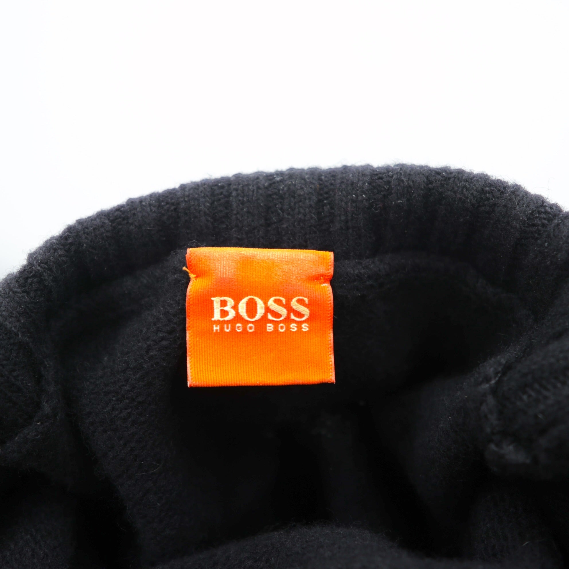 HUGO BOSS タートルネック ニット セーター XL ブラック 羊毛 ラムウール VIRGIN WOOL ハイネック